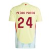 Maglia ufficiale Spagna Pedro Porro 24 Trasferta Euro 2024 per Uomo